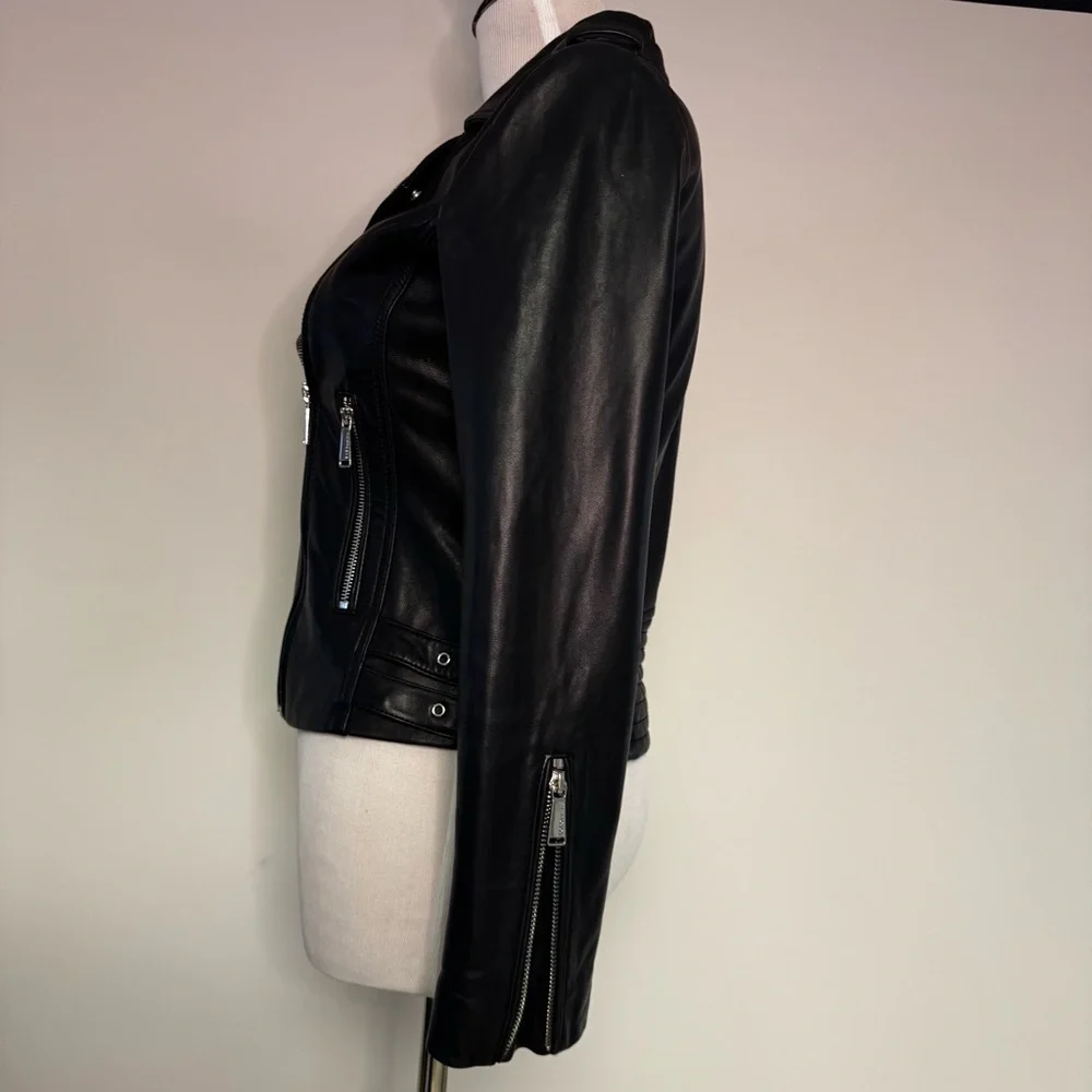 BCBGeneration Black Leather Jacket - Picture 8 of 13